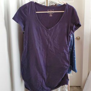 Bump Start by Motherhood Maternity Navy Top, Size M